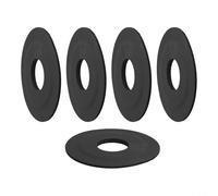 Lot de 5 joints en caoutchouc pour valve de chasse d'eau Siamp 45 et Storm 33A, rondelle de vidange en silicone avec sortie de 2,4 cm, noir de 7,1 cm de diamètre