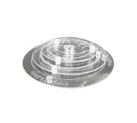 Lot de 5 joints et 15 tiges de soutien, plaques de séparation de gâteau à 5 niveaux avec 15 pièces pour 6 supports de gâteaux en plastique QHa704 (argent, 12 x 12 x 3 cm)