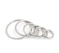 Lot de 5 joints toriques en acier inoxydable 304 - Diamètre extérieur : 20/30/40/50/60/79/80/90/100/120 mm - Épaisseur : 3 à 10 mm - Anneaux ronds soudés (4 x 50 mm)