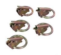 Lot de 5 joints toriques en acier robuste pour voie E - Ancrages d'arrimage résistants à la rupture pour remorques, camions et camionnettes - Anneaux de contrôle de chargement revêtus de zinc 5 x 5 cm