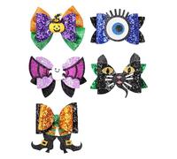 Lot de 5 jolies pinces à cheveux sur le thème d ' Halloween Collection de pinces à cheveux pour fête d ' Halloween Épingles d ' araignées de citrouille pour Barrettes de citrouille à