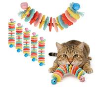Lot de 5 jouets à mâcher pour chat pour le nettoyage des dents - Jouet de dentition en feutre doux pour chatons et chats adultes - Soin dentaire sûr avec corde en coton naturel - Protection durable