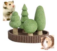 Lot de 5 jouets à mâcher pour hamster sur le thème de la jungle - Décoration réaliste d'habitat - Compagnon de jeu pour lapins, chinchilla, écureuils, gerbille