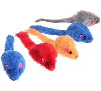 Lot de 5 jouets interactifs en peluche pour chats - Jouets souples pour attraper et dresser des chatons, exercice d'intérieur flexible, petits jouets à mordre en peluche pour tentes, lits et maisons -