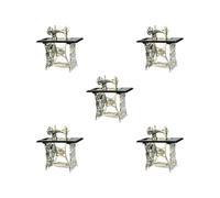 Lot de 5 jouets miniatures pour maison de poupée, machine à coudre pour salon, chambre à coucher