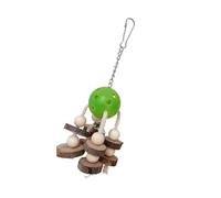 Lot de 5 jouets multicolores à suspendre pour grand oiseau africain Jouet pont pour grandes perruches Aras Jouet de divertissement