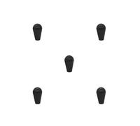 Lot de 5 joysticks ovales à tête sphérique en forme de goutte avec poignée à bascule durable à la mode Topball Arcade Game Machine Accessoires Loisirs Noir