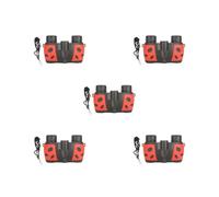 Lot de 5 jumelles pour enfants - Jouet portable pour camping - Cadeau d'anniversaire - Rouge