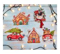 Lot de 5 kits de broderie au point de croix - Jouet de Noël n° 4