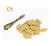 Lot de 5 kits de fixation pour brise vue, canisse anti-UV - 30 plaquettes + 4.20 m de fil - Beige beige G