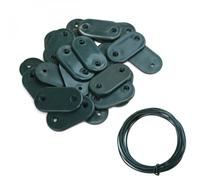 Lot de 5 kits de fixation pour brise vue, canisse anti-UV - Vert - Linxor