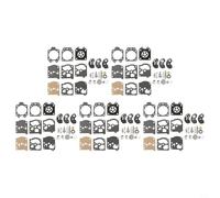 Lot de 5 kits de réparation de diaphragme de carburateur pour moteurs de scie à béton K10-WAT, WA & D10-WAT - Kit de remplacement de joint de système de carburant