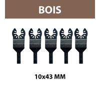 Lot de 5 lames 10x43 mm pour multi-cutter Bois DEWALT