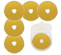 Lot de 5 lames de cutter rotatif, 45 mm, pour tissu, papier, scrapbooking, compatible avec Olfa Fiskars Truecut, avec étui de lame