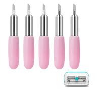 Lot de 5 lames de rechange de qualité supérieure pour Cricut Joy - Kit d'accessoires d'origine avec boîtier, lames de coupe extra fines en acier au tungstène, coupe moyenne et lame de coupe fine pour