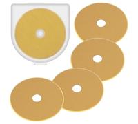 Lot de 5 lames de rechange pour cutter rotatif - 60 mm - Lames rondes de rechange pour courtepointe, scrapbooking, couture, artisanat