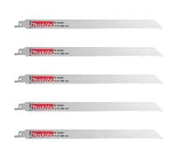 Lot de 5 lames de scie sabre MAKITA P-04983 Bi-Métal flexibles pour acier et Inox (3,5 à 5 mm)