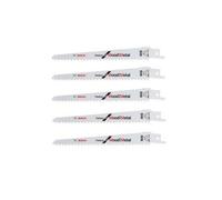 Lot de 5 lames de scie sabre S 611 DF BOSCH 2608656258 pour bois et métal
