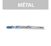 Lot de 5 lames de scie sauteuse 100 mm T 123 XF HSS Métal BOSCH