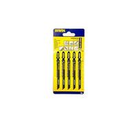 Irwin lot de 5 lames de scie sauteuse coupe bois - t144dp - 6 tpii - 100 mm G