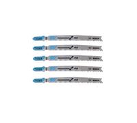 Lot de 5 Lames de Scie Sauteuse T 123 X BOSCH 2608638473 pour métal