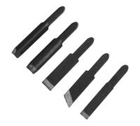 Lot de 5 lames de sculpture sur bois pour machine-outil électrique haute fréquence Vibration Ciseau Bit Set pour le travail du bois Ébène Plastique souple Gravure Accessoires de coupe Construction en