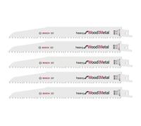 Bosch Lame de scie-sabre S 1110 VF Heavy pour bois et métal 225 mm lot de 5