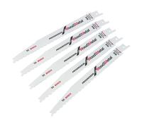 Bosch Professional Coffret de 5 lames de scie sabre S 3456 XF Progressor for Wood and Metal 200 mm