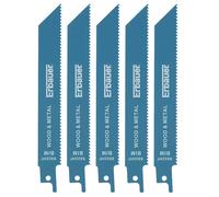 Lot de 5 lames pour scie sabre pour démolition 130mm S922HF Erbauer