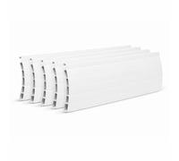 Lot de 5 Lames Volet Roulant PVC Blanc 39 mm - Longueur 1150 mm Recoupable - Non Ajourée - Remplacement Tablier Volet Manuel ou Motorisé