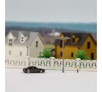 Lot de 5 lampadaires LED pour maquette de plate-forme - Convient pour échelle Z - Accessoires de régulation de tension inclus