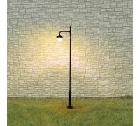 Lot de 5 lampadaires LED pour modélisme ferroviaire HO avec fils et résistances pour une connexion facile