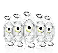 Lot de 5 lampes à leurre pour pêche de nuit, durée de vie de 500 heures, calamer, thon, lumière de pêche sous-marine, étanche à 600 m, appât en forme d'œil, blanc