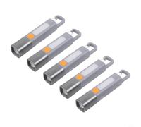 Lot de 5 lampes de poche LED rechargeables par USB 1200 mAh avec zoom étanche IPX7 pour camping, travail et réparation