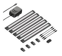 Lot de 5 lampes LED d'agencement SIRIS noires mates avec variateur tactile plat [EEK: F]