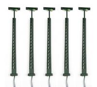 Lot de 5 lampes LED en forme de mât de treillis de calibre N, échelle 1:160, accessoires d'éclairage en métal pour trains ou décoration de bonsaï, 3 V CC/AC alimentés avec série Resist