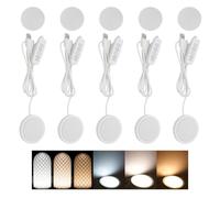 Lot de 5 lampes LED pour imprimante 3D, 5 V, 3000-6400 K, température de couleur 3D, kit d'éclairage LED, contrôle libre, alimentation USB, pour imprimante 3D, armoires, vitrines, bibliothèques