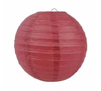 Lot de 5 lanternes rondes en papier de 10,2 cm, 15,2 cm, 20,3 cm, 25,4 cm, 30,5 cm, multicolores, chinoises, boules de papier, décoration de mariage, d'anniversaire, à suspendre, PL23, bordeaux, 15 cm