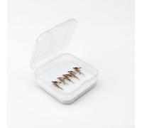 Lot de 5 leurres à mouche humides marron mars avec hameçon robuste taille 14 pour pêche ciblée en eau douce et en eau salée
