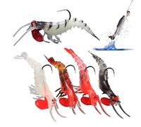 Lot de 5 leurres de pêche en eau salée - Pour la pêche en eau douce, la pêche sur glace, le camping, la pêche de nuit, l'étang, le kayak, la pêche, la perche, la truite, le poisson-chat