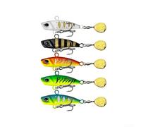Lot de 5 leurres de pêche en métal avec cuillère rotative à 360 degrés et réflexion multi-angles pour un meilleur flash dans l'eau trouble (10 g)