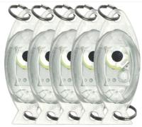 Lot De 5 Leurres Lumineux LED pour Peche sous-Marine, Forme Poisson avec Anneaux, Activation Hydrique, Etanche, pour Eau Douce Et Salée，Coloré