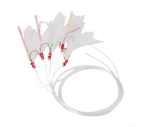 Lot de 5 leurres multi-hameçons pour pêche en mer Sabiki Rig pour maquereau et hareng, construction en acier à haute teneur en carbone, fil de 70 cm
