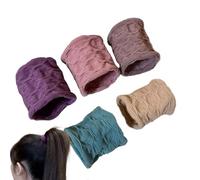 Lot de 5 liaisons de cheveux larges pour cheveux épais, support de queue de cheval élastique sans, accessoires de cheveux, élastiques sans dommage, pour femmes et filles