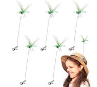 Lot de 5 libellules artificielles - Décoration de Jardin - à Mouches réaliste - 3D - Étanche - pour Jardin, fête des