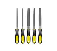 Lot de 5 limes en acier à haute teneur en carbone plates/demi-rondes/triangulaires/carrées pour acier trempé, outils de travail des métaux, 15,2 cm