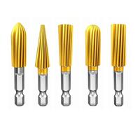 Lot de 5 limes rotatives cylindriques en métal haute durabilité pour travail des métaux, outil d'ébavurage