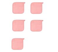 Lot de 5 lingettes de maquillage réutilisables multi-usages avec texture lisse pour un nettoyage en profondeur et une utilisation en voyage pour la plupart des types de peau - Chiffon démaquillant