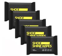 Lot de 5 lingettes nettoyantes jetables pour chaussures de voyage, lingettes humides portables sans lavage, lingettes nettoyantes efficaces pour chaussures en cuir, moyen plus facile de nettoyer la