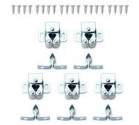 Lot de 5 loquets de porte de placard à double finition multi-finition avec vis couleur bronze